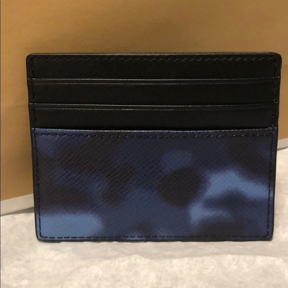 🆕 Michael Kors MK Tall Card Case Wallet Camo Blue - Picture 3 of 4
